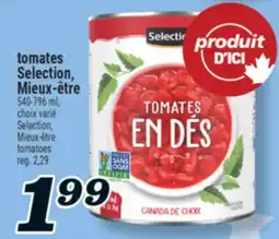 Marché Richelieu TOMATES SELECTION, MIEUX-ÊTRE | SELECTION, MIEUX-ÊTRE TOMATOES offer
