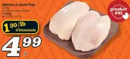 Marché Richelieu POITRINES DE POULET FRAIS | FRESH CHICKEN BREASTS WITH BACK offer