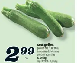 Marché Richelieu COURGETTES | ZUCCHINI SQUASHES offer