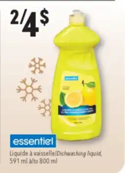 Familiprix essentiel Dishwashing liquid, 591ml to 800ml offer