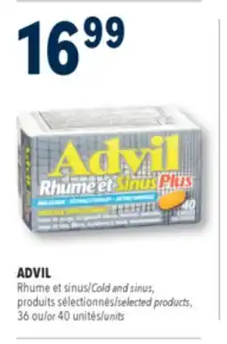 Familiprix ADVIL,selected products, 36 or 40 units offer