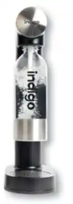 Familiprix INDIGO SODA, Sparkling water machine with reusable bottle and single cylinder offer