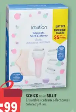 Familiprix SCHICK or BILLIE, Selected gift sets offer