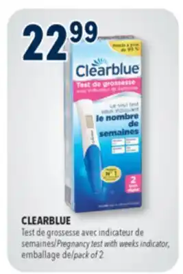 Familiprix CLEARBLUE, Pregnancy test with weeks indicator, pack of 2 offer