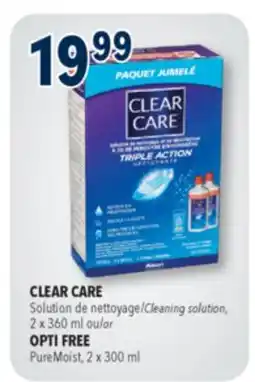 Familiprix CLEAR CARE, Cleaning solution, 2 x 360 ml or OPTI FREE, PureMoist, 2 x 300 ml offer