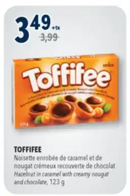 Familiprix TOFFIFEE, Hazelnut in caramel with creamy nougat and chocolate, 123 g offer