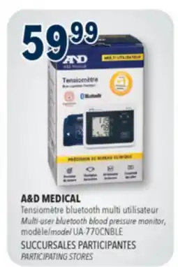 Familiprix A&D MEDICAL,Multi-user bluetooth blood pressure monitor offer