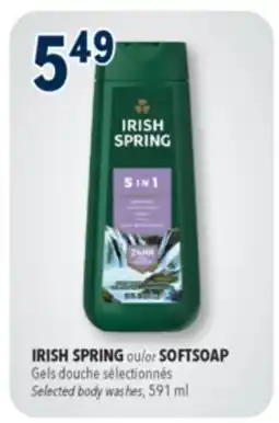 Familiprix IRISH SPRING or SOFTSOAP, Gels Selected body washes, 591 ml offer