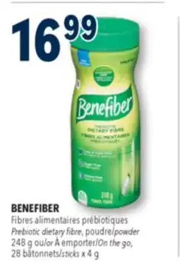 Familiprix BENEFIBER, Prebiotic dietary fibre,powder 248g or On the go, sticks x 4g offer