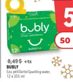Familiprix BUBLY, Sparkling water, 12 x 355 ml offer