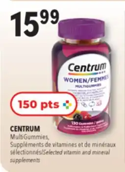 Familiprix CENTRUM, MultiGummies, Selected vitamin and mineral supplements offer