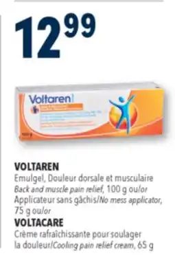 Familiprix VOLTAREN Back and muscle pain relief, 100 g or No mess applicator, 75 g offer