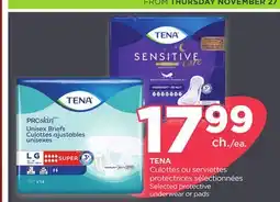 Proxim TENA Selected protective underwear or pads offer