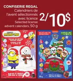 Proxim CONFISERIE REGAL Selected license advent calendars offer
