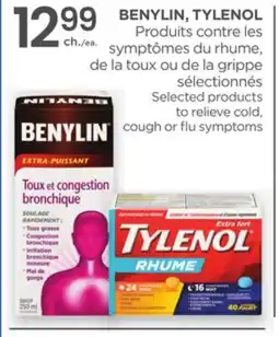 Proxim BENYLIN, TYLENOL Selected products to relieve cold, cough or flu symptoms offer