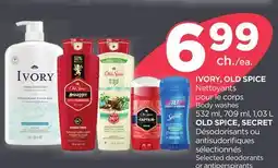 Proxim IVORY, OLD SPICE, SECRET Body washes offer
