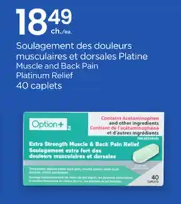 Proxim OPTION+ Muscle and Back Pain Platinum Relief offer