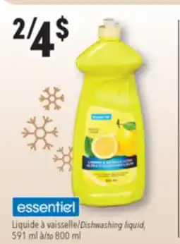 Familiprix ESSENTIEL,Dishwashing liquid, 591 ml to 800 ml offer