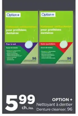 Proxim OPTION+ Denture cleanser offer