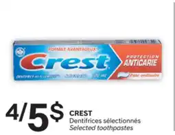 Brunet CREST Dentifrices sélectionnés offer