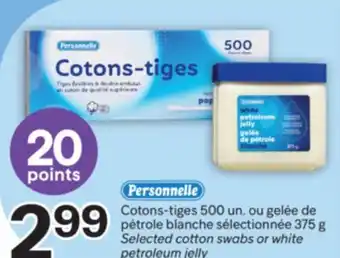 Brunet PERSONELLE Cotons-tiges 500un. ou gelée de pétrole blanche sélectionnée offer