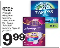 Brunet ALWAYS, TAMPAX Produits d'hygiène féminine sélectionnés offer