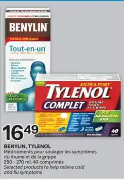 Brunet BENYLIN, TYLENOL Médicaments pour soulager les symptômes du rhume et de la grippe offer