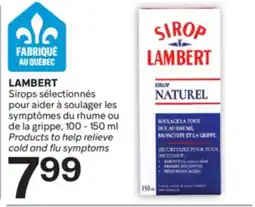 Brunet LAMBERT Sirops sélectionnés pour aider à soulager les symptômes du rhume ou de la grippe offer