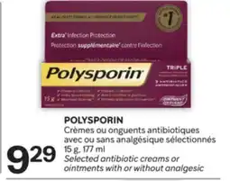 Brunet POLYSPORIN Crèmes ou onguents antibiotiques avec ou sans analgésique sélectionnés offer
