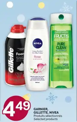 Brunet GARNIER, GILLETTE, NIVEA Produits sélectionnés offer