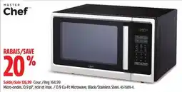 Canadian Tire Master Chef Cu-Ft Microwave, Black/Stainless Steel offer