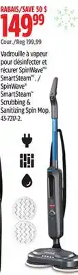 Canadian Tire SpinWave SmartSteam Scrubbing & Sanitizing Spin Mop offer