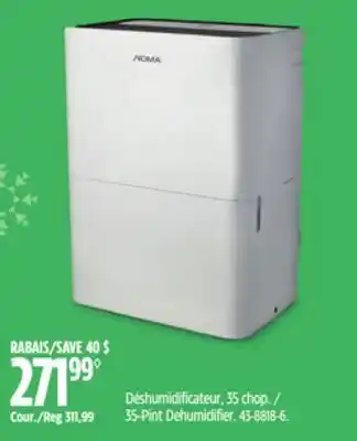 Canadian Tire Noma 35-Pint Dehumidifier offer