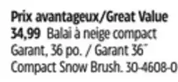 Canadian Tire Garant 36˝ Compact Snow Brush offer