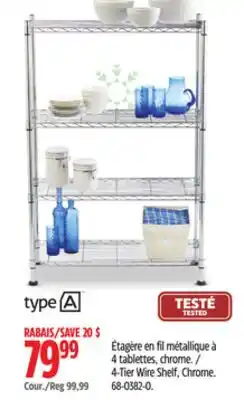 Canadian Tire 4-Tier Wire Shelf, Chrome offer