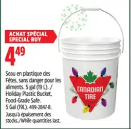 Canadian Tire Holiday Plastic Bucket offer
