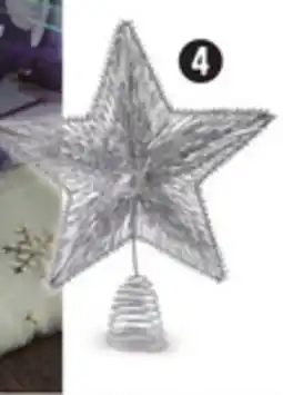 Canadian Tire 3D Silver Glitter Tree Topper offer