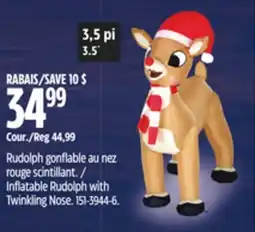 Canadian Tire Inflatable Rudolph with Twinkling Nose offer
