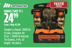 Canadian Tire 3000-lb Ratchet Tie-Downs, 4-Pk offer