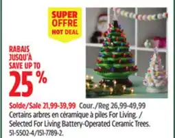 Canadian Tire Selected For Living Battery-Operated Ceramic Trees offer