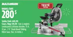 Canadian Tire Maximum 12˝ Dual-Bevel Sliding Mitre Saw, 15A offer