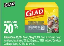 Canadian Tire 135L Indoor/Outdoor Garbage Bags offer
