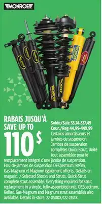 Canadian Tire Selected Shocks and Struts offer