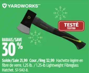 Canadian Tire 1.25-lb Lightweight Fibreglass Hatchet offer