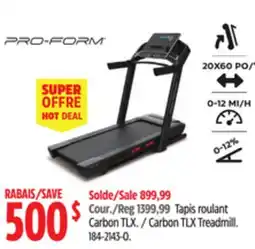 Canadian Tire Carbon TLX Treadmill offer