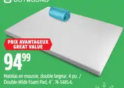 Canadian Tire Double-Wide Foam Pad, 4˝ offer