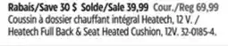 Canadian Tire Heatech Fall Back & Seat Heated Cushion offer