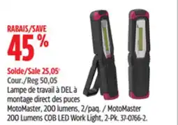 Canadian Tire MotoMaster 200 Lumens COB LED Work Light, 2-Pk offer