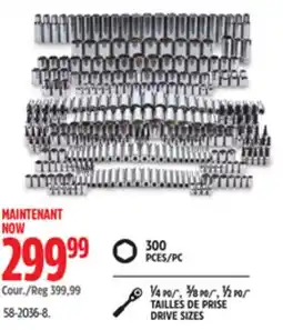 Canadian Tire MAXIMUM DRIVE SIZES offer