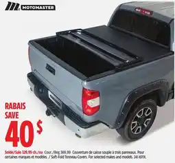 Canadian Tire MotoMaster Soft-Fold Tonneau Covers offer